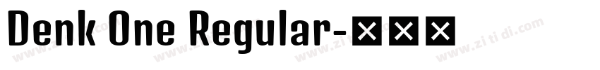 Denk One Regular字体转换